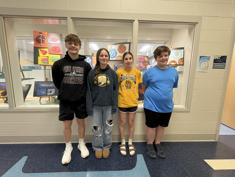 PilotsPrincipal's tweet photo. Ayersville Artists, Logan Friesener, Kaid Norton, Leah Sandleben, and Evalyn Maddock were recognized this morning at the OAEA Youth Art Month Exhibitions. Stay creative Pilot Nation! ✈️🎨 https://t.co/CeVwRDVdle