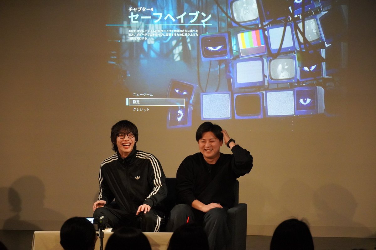 DotonboriT's tweet photo. 『空前メテオチャンネルコラボ ～オールナイトホラーゲーム実況ライブ～』ご来場頂き、ありがとうございました🙇‍♂️

道頓堀シアターでは初のオールナイトライブでした🌉⭐️
「Poppy Playtime」をプレイし、茶屋さん大絶叫や大門さんのカラオケなど5時間たっぷりお楽しみ頂けました🤣
惜しくもクリアならず…！！
次回はクリアできるのか⁉️

またの開催をお楽しみに🥳ゆ