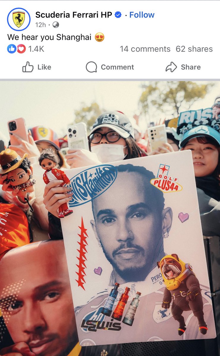 njzallday's tweet photo. The NewJeans Bluebook album version of Lewis Hamilton😹😹 a tifosi in Ferrari's fanzone is a tokki it seems https://t.co/Qyoe6p8x5l