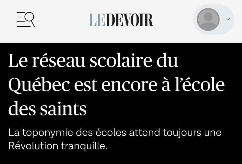 La laïcité québécoise n’a pas vocation à effacer notre passé. 📖

Notre nation a été bâtie par Brébeuf, Jeanne Mance, Marie de l’Incarnation, entre autres.

La tentation d’éradiquer toute référence d’avant 1960 doit cesser. ❌