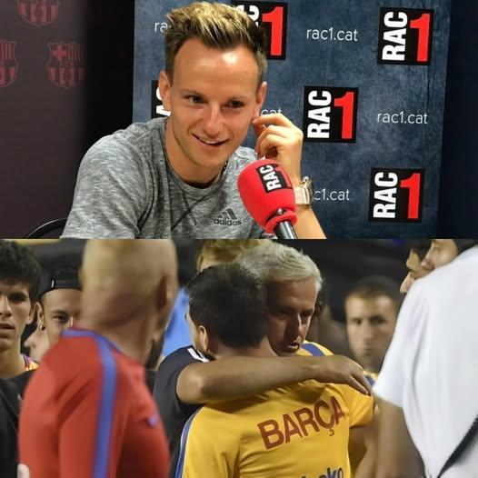 UKFootyBible's tweet photo. Ivan Rakitic: "When Messi and Mourinho met in 2017 in preparation for this season, he hugged him tightly and I heard him say to him, 'Messi, I don't want you to grow old, please stay young.'

Then he turned to his assistant and said, 'This guy made me think all night about how to stop him, it didn't work. He's the best there, he's really extraordinary, but yesterday I slept soundly because I was sure I wouldn't find a way to stop him. On the other hand, it's a friendly match today (laughs).'

Messi asked him about his experience in the English Premier League and how to play there, and the last words Mourinho said to Messi were, 'Don't go to the English Premier League now until I leave (laughs). You can play wherever you want, you're Messi.'

In fact, I didn't expect all these awards from Mourinho, who did everything to stop Messi, even if he was injured. But Messi was able to earn everyone's respect and love just by being quiet and talking with his feet."