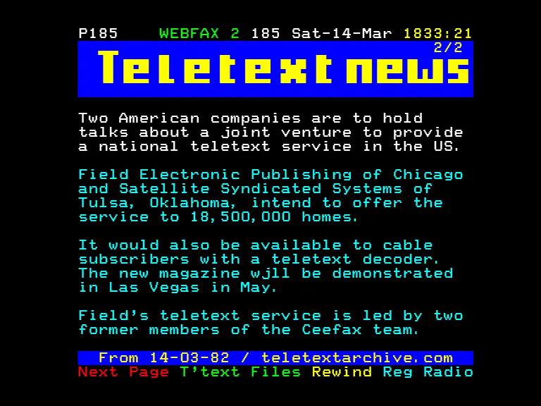 🟩 TELETEXT | On This Day 1982 | Ceefax: news of a computer upgrade ...