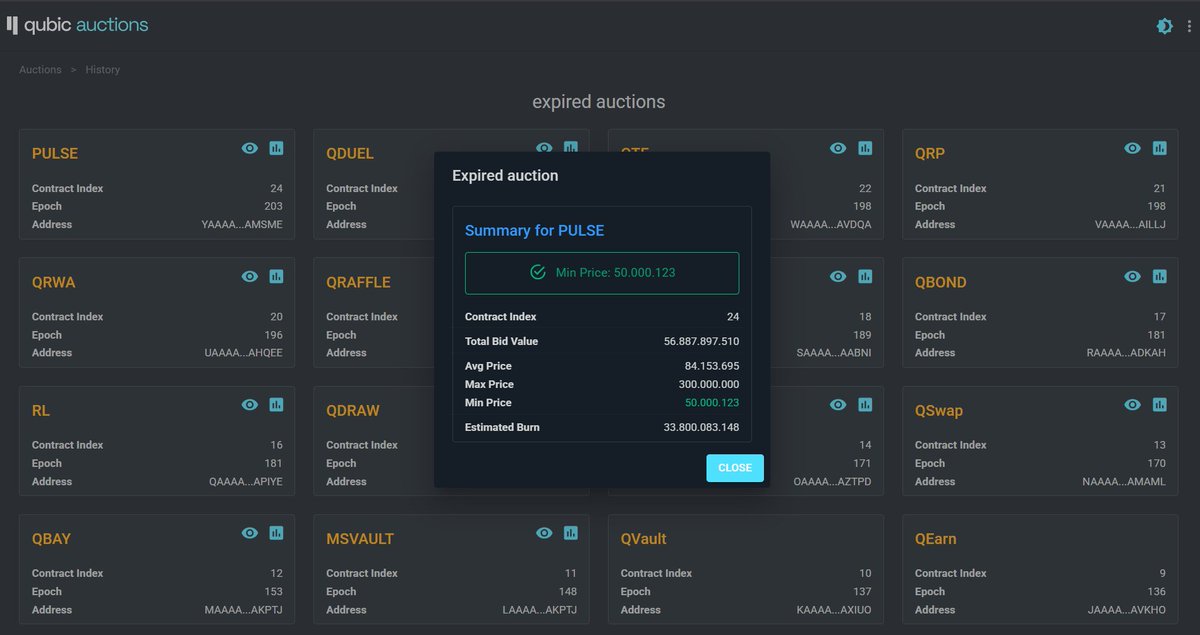 Andy_Qus's tweet image. $Qubic - Smart Contract Auctions - updated 🔥

Auction #PULSE just ended. You can see the results with all bids here. 
ipo.qubic.tools/history

@_Qubic_