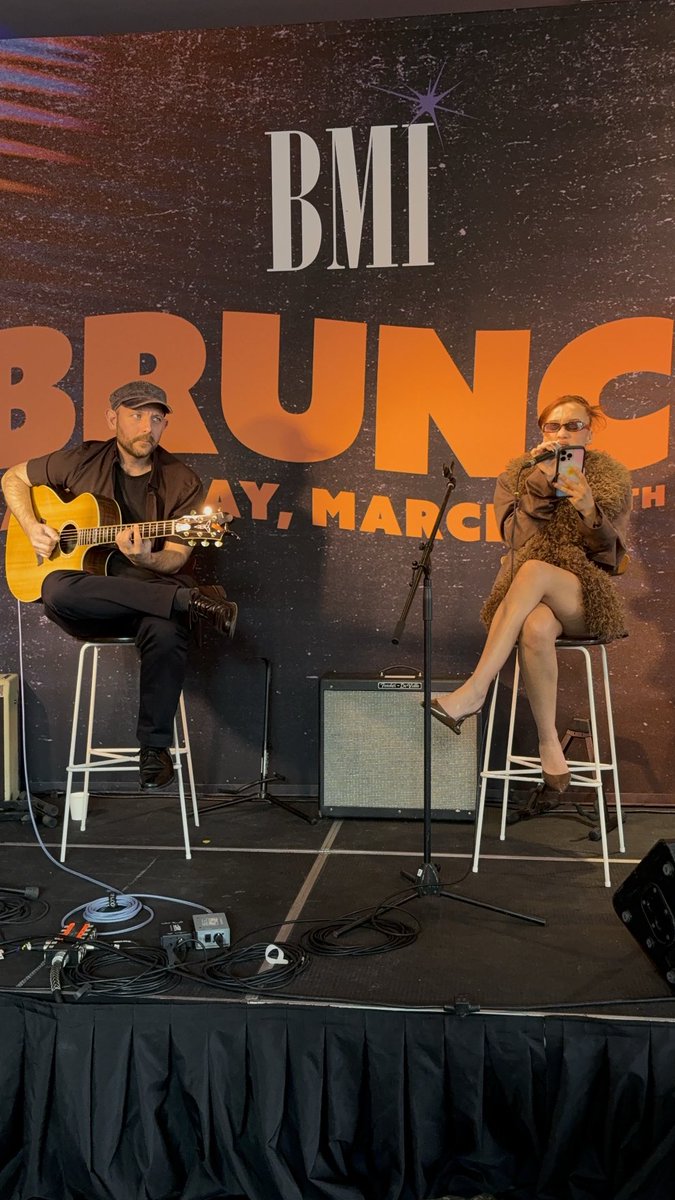 bmi's tweet photo. It’s #NEZZA on the BMI Brunch stage! ✨ #BMISXSW https://t.co/pKChBRvPqM