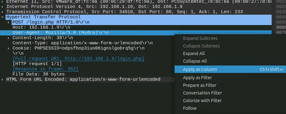 cybersploit9's tweet image. Day 67 of #100DaysOfCybersecurity: Deep dive into Traffic Analysis &amp;amp; Payload Decoding! 🕵️‍♂️

Today's breakdown: 🔹 Used #Wireshark to flag brute-force attempts (Hydra) and automated scans (sqlmap). 🔹 Decoded hidden SQLi payloads using #CyberChef