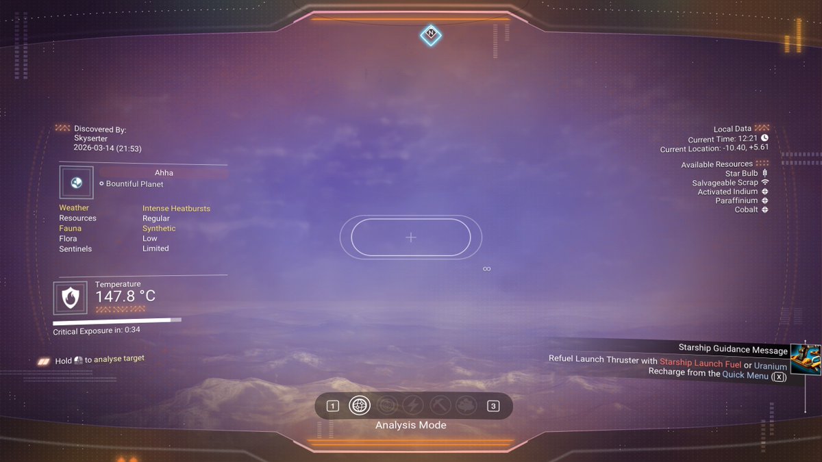 Skyserter's tweet photo. Discovered an Aeon in No Man Sky casually, absolute elation this one. @NoMansSky even the procudurel generation knew what happend not long long ago #NoManSky https://t.co/485Ubc1OX2