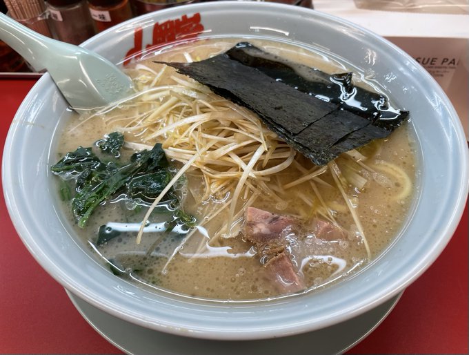 朝ごはんの山岡家醤油ネギラーメンですᕦ(ò_óˇ)ᕤ 