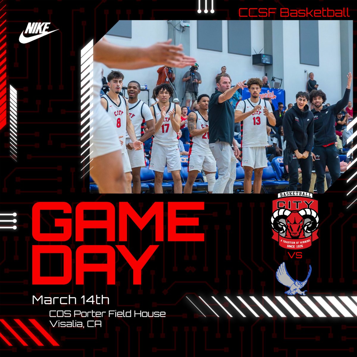 CCSF Men's Basketball tweet media