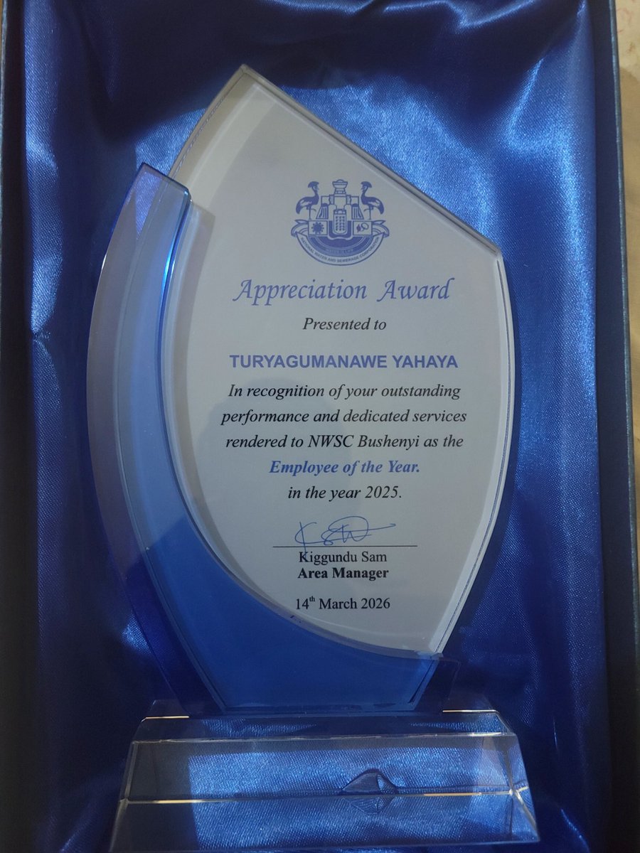 skyrockyahaya's tweet photo. Full of gratitude ❤️ Today 14-03-2026 Kitagata WTP, the love was overwhelming. Thank you to all  who stood with us.
Special appreciation to MD Dr Silver Mugisha @nwscug and AM bushenyi Sam Kigundu for your steadfast leadership. This victory is yours, the people. 🙏 💦💦
#nwscug https://t.co/ubEVTmbjBB