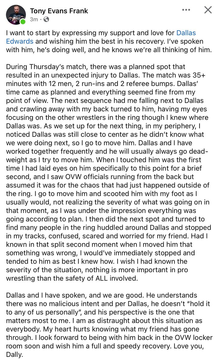 Sean Ross Sapp of Fightful.com tweet media