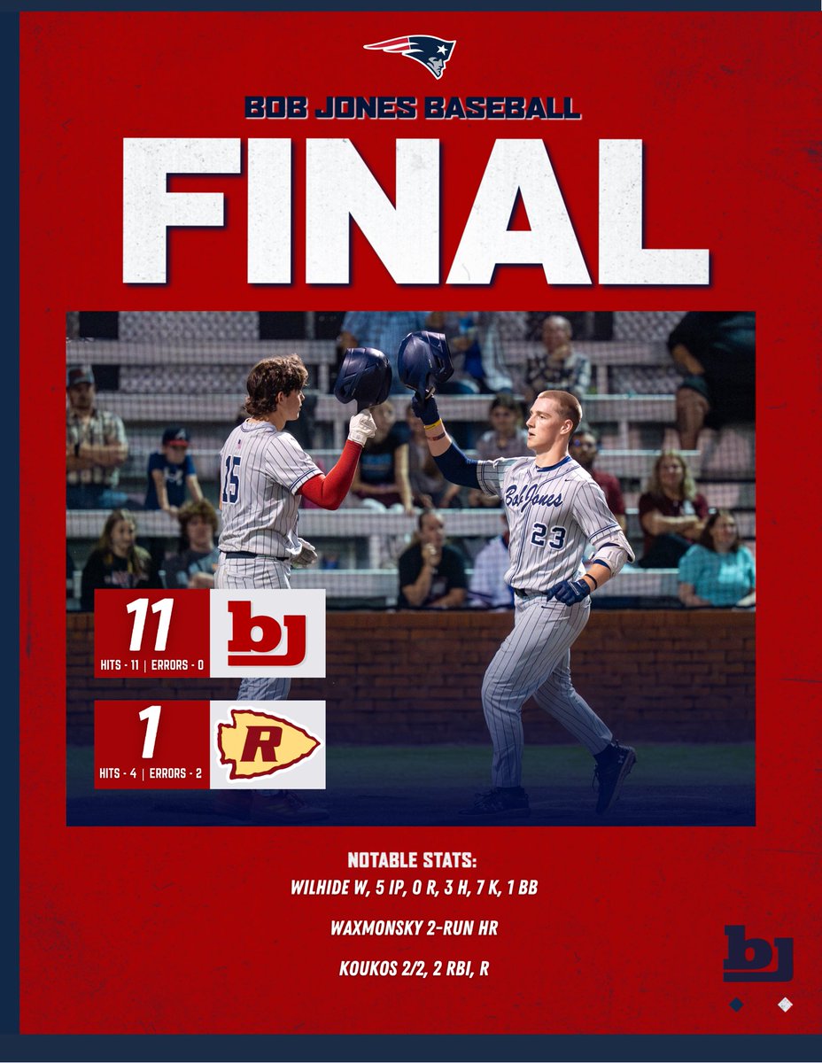 Bob Jones Baseball tweet media