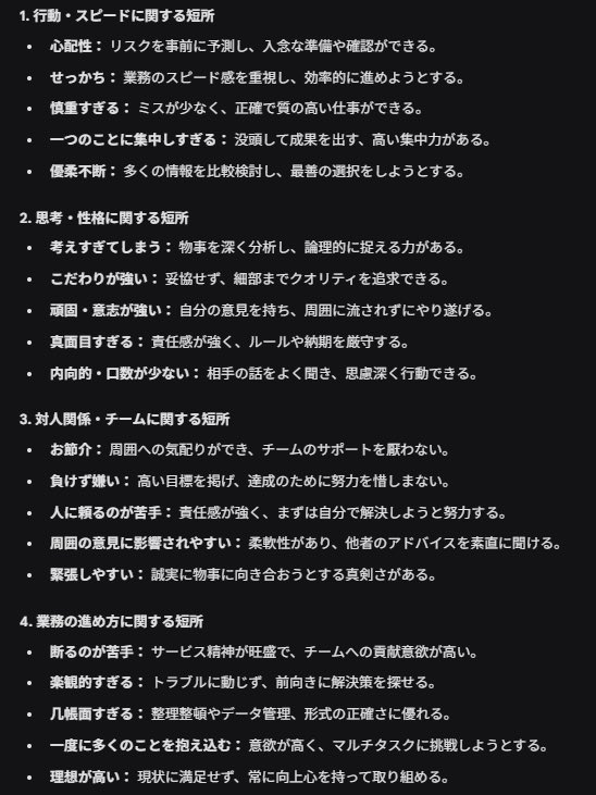 3150_afuron's tweet photo. 面接で評価の良かった短所について。
これめっちゃ使えます。 https://t.co/KxNUDMyfyB