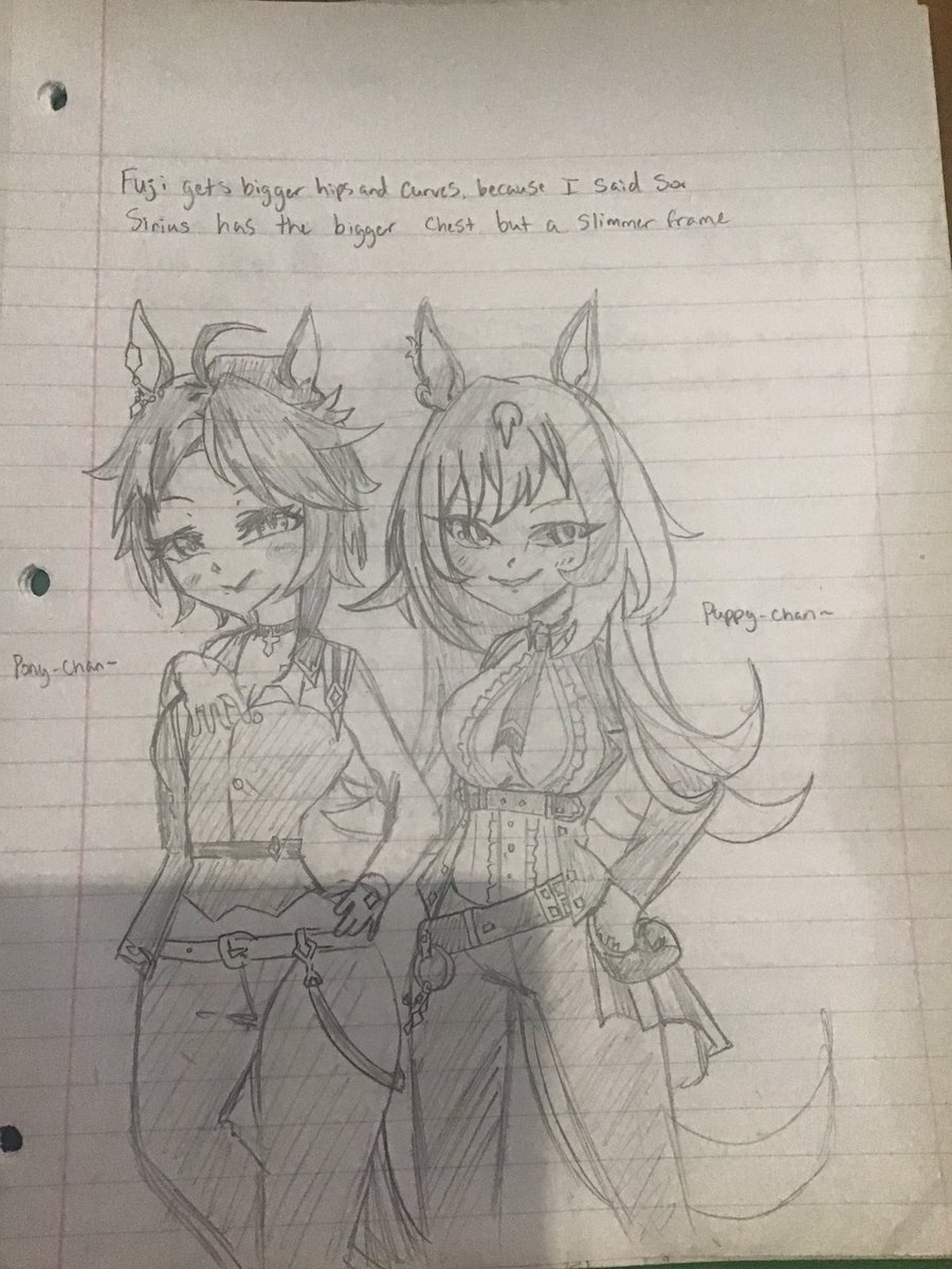mama_onaga's tweet photo. My wives are so fine dude… 

I’m getting a better feel for drawing Fuji and Sirius but I need more practice https://t.co/Wz9lVtzUxk