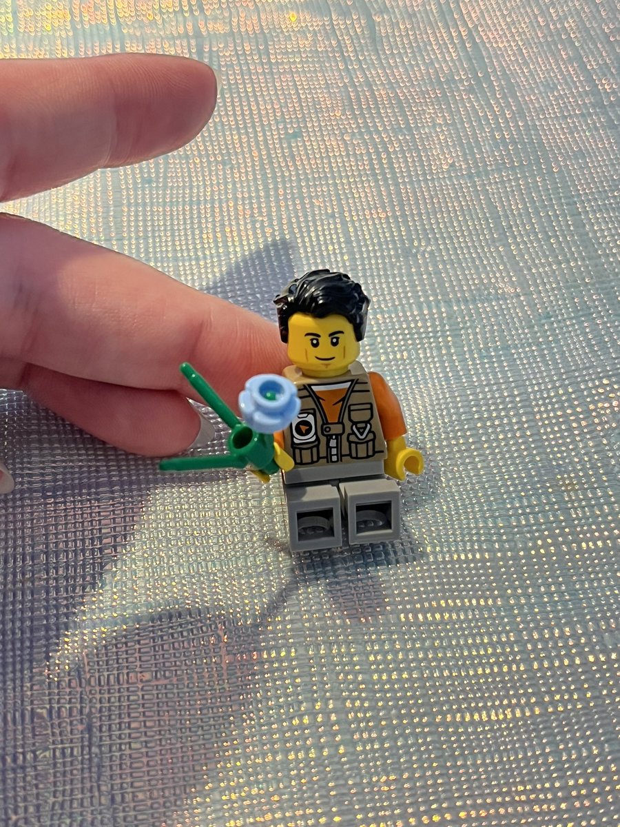 when ur in love you'll get real flowers and flowers from the lego he builds <3