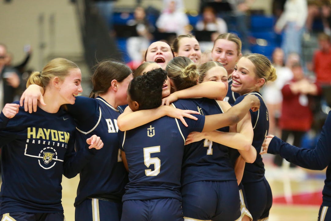 HaydenGirlsBbal's tweet photo. A final send off for our state Champions. Come to the Ken at 8:30 tonight to help us celebrate and watch them cut down the nets." https://t.co/SJfNqDWwSw