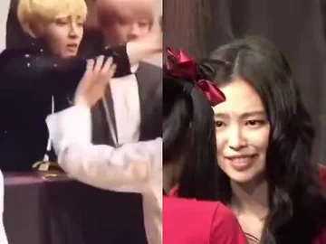 مستخدمو الإنترنت يقارنون تصرف بلاك بينك جيني وتايهيونغ مع المعجبين