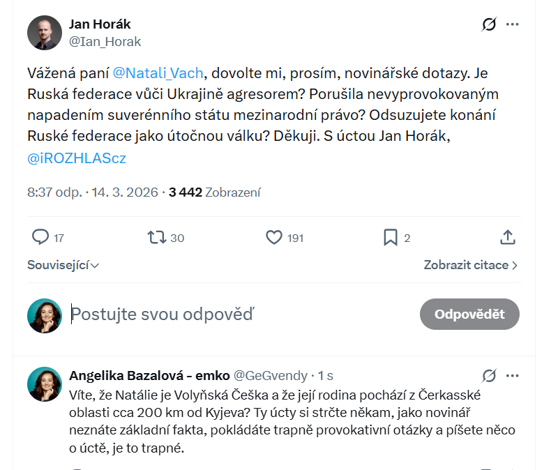 GeGvendy's tweet photo. Novinář z Českého rozhlasu klade dotazy. Tohle tam fakt zaměstnáváte? @iRozhlas https://t.co/OD6g3R5HqH