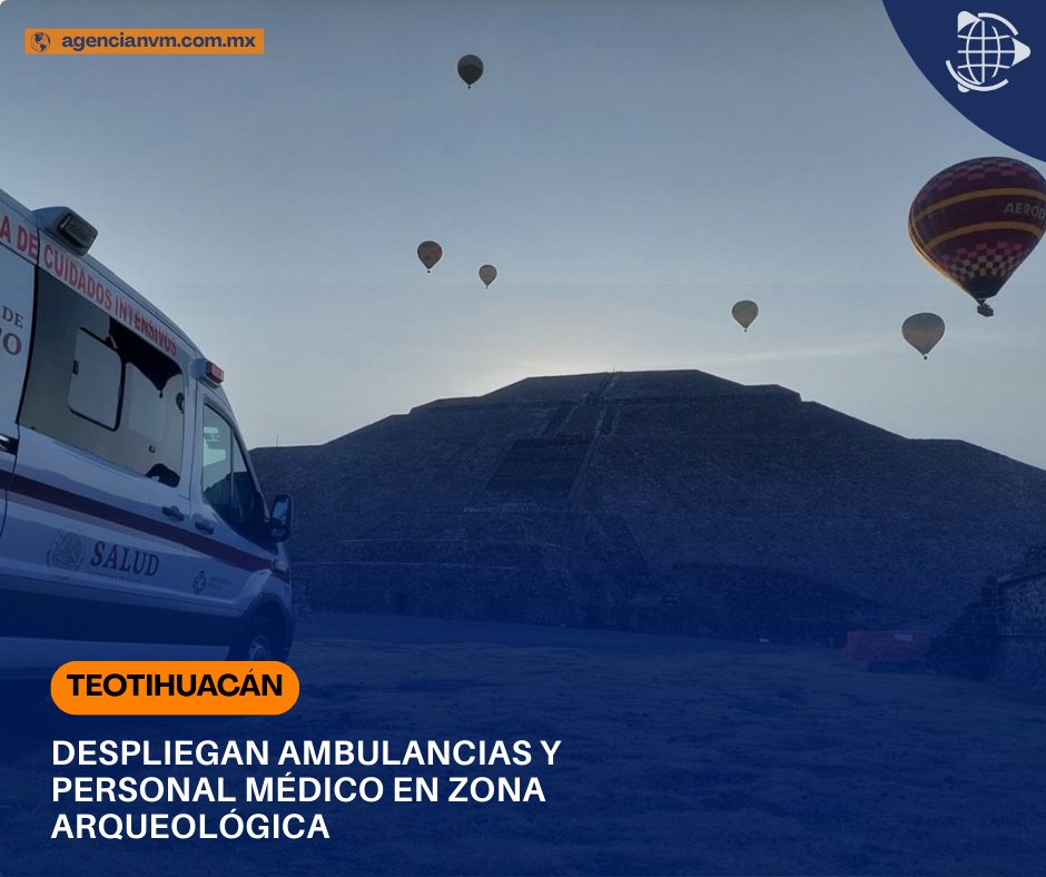 ¡Seguridad garantizada en Teotihuacán! 🏛️✨
La gobernadora <a href="/delfinagomeza/">Delfina Gómez A.</a> puso en marcha el Operativo Equinoccio de Primavera. El SUEM cuenta con médicos y ambulancias listos para atender a los turistas del 14 al 16 de marzo. 🚑🙌 agencianvm.com.mx/estado-de-mexi…