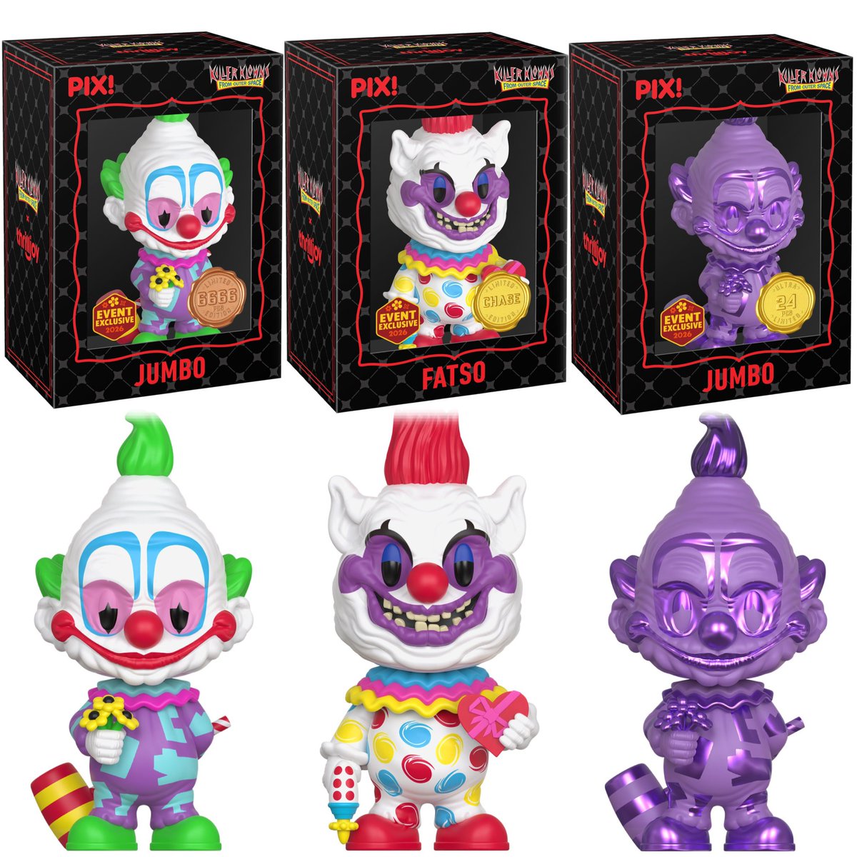 FunkoPOPsNews's tweet photo. First look! MegaCon exclusive Jumbo Thrilljoy PIX! With Fatso Chase, and Metallic Jumbo Ultra Chase! 🤡 Stay tuned 3/20! Links below ~

   vR ~ https://t.co/8083TpfwTp
   EE ~ https://t.co/SbhbQi33jI
   BL ~ https://t.co/pgmQv8nyKb

#Ad #MegaCon #KKOS #ThrilljoyNews #Thrilljoy #PIX