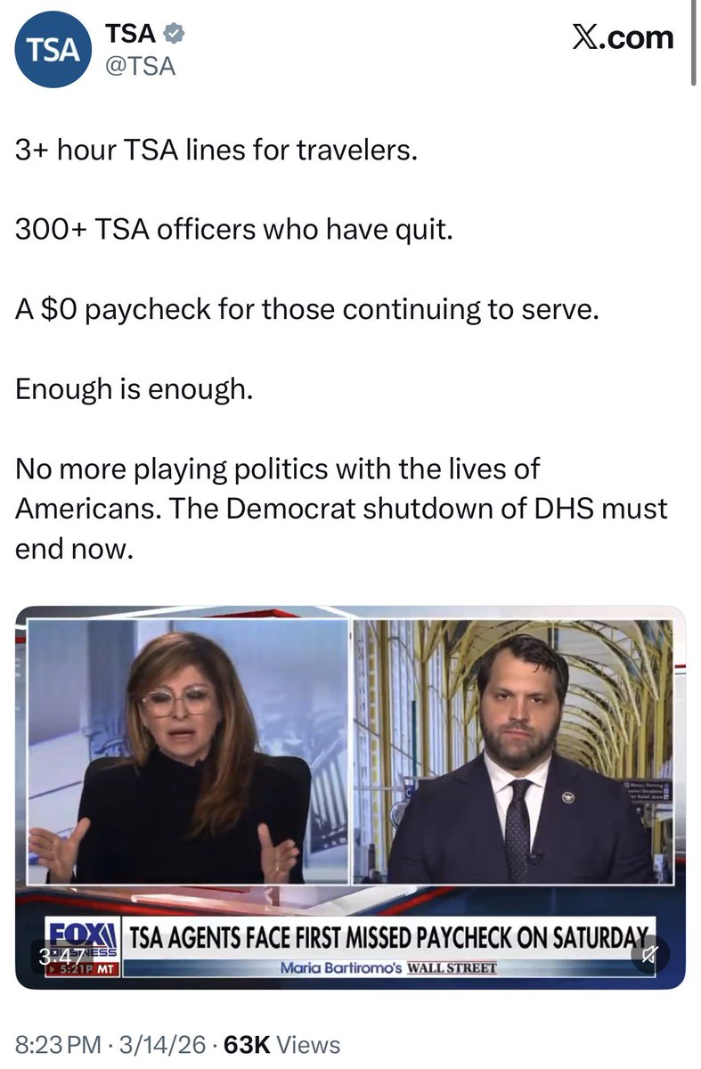 TSA warning of extended lines