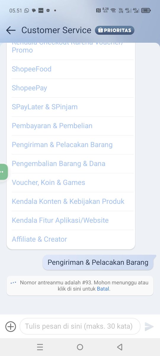 mitaparis_'s tweet photo. Gila bngt shopee!! Barang ga dikirim2. Chat cs antrean 94 jirrr https://t.co/jUMX7IX7cI