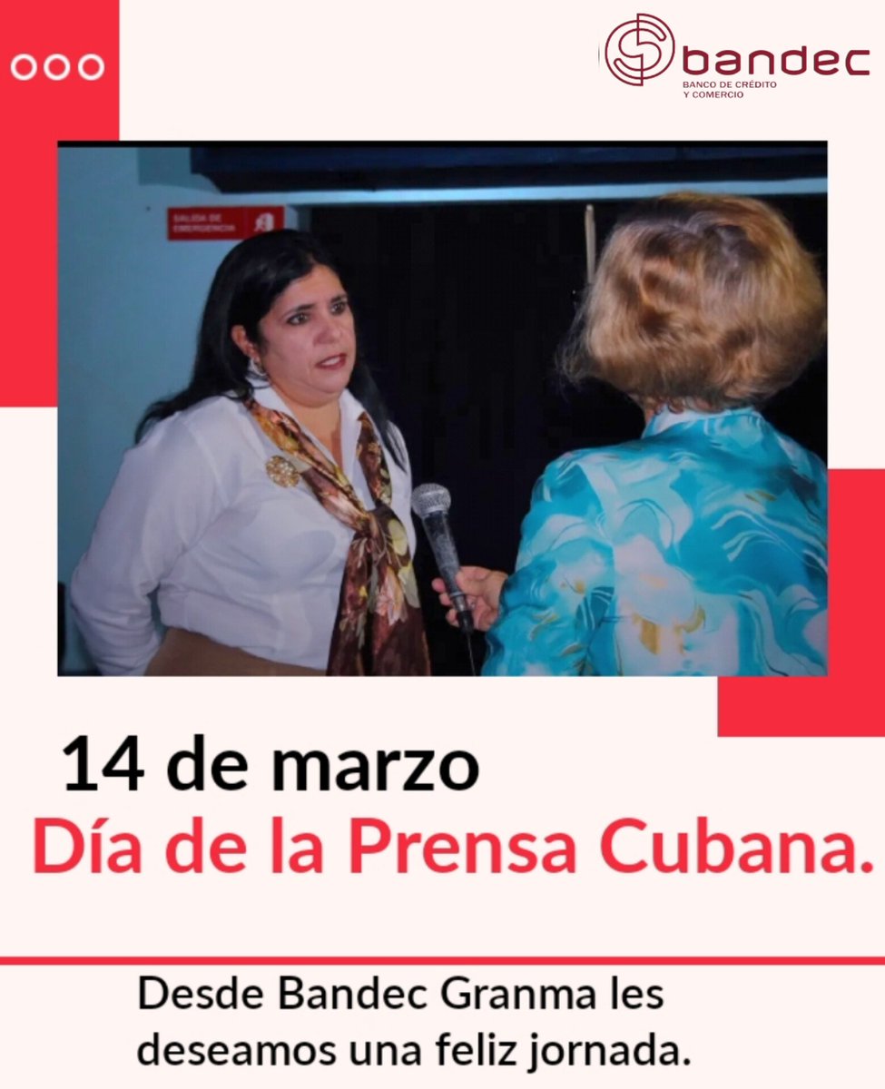 MUCHAS FELICIDADES.
#14demarzo 
#DíaDeLaPrensaCubana