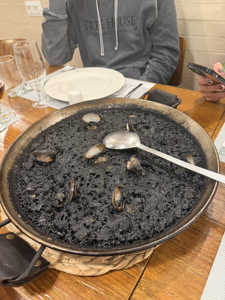 NathanPStrauss's tweet photo. We out here watching UMass Hockey and eating Paella and just yelled with Musa’s 100th point and the Nestrasil goal. 

#NewMass x #Espana x #VAMOSSSSSS https://t.co/sP5ICVMpmj