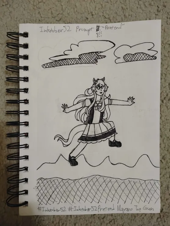 TheWarmChills's tweet image. drew this one a little while ago and just forgot to post

mayano pretending to be airplane!!!

#inktober52 #inktober52pretend