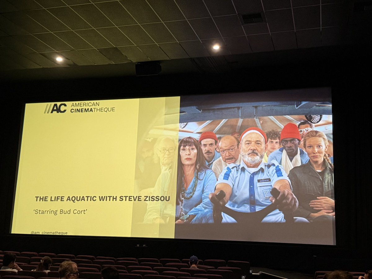 Now seated for The Life Aquatic with Steve Zissou