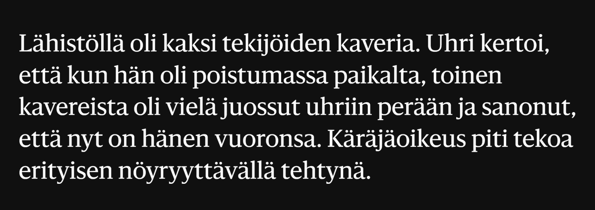 <a href="/smlmkl/">Samu Mökillä</a> <a href="/AlankoTuulia/">Tuulia Alanko</a> <a href="/AnjaEvans01/">Anja Evans 🇫🇮</a> Tässä oli ilmeisesti kahden tekijän kaksi kaveria vielä katsojina, mutta hovin mielestä ilmeisesti koska he olivat tekijöiden kavereita, he eivät olleet ulkopuolisia joten sitä ei lasketa tai jotain...