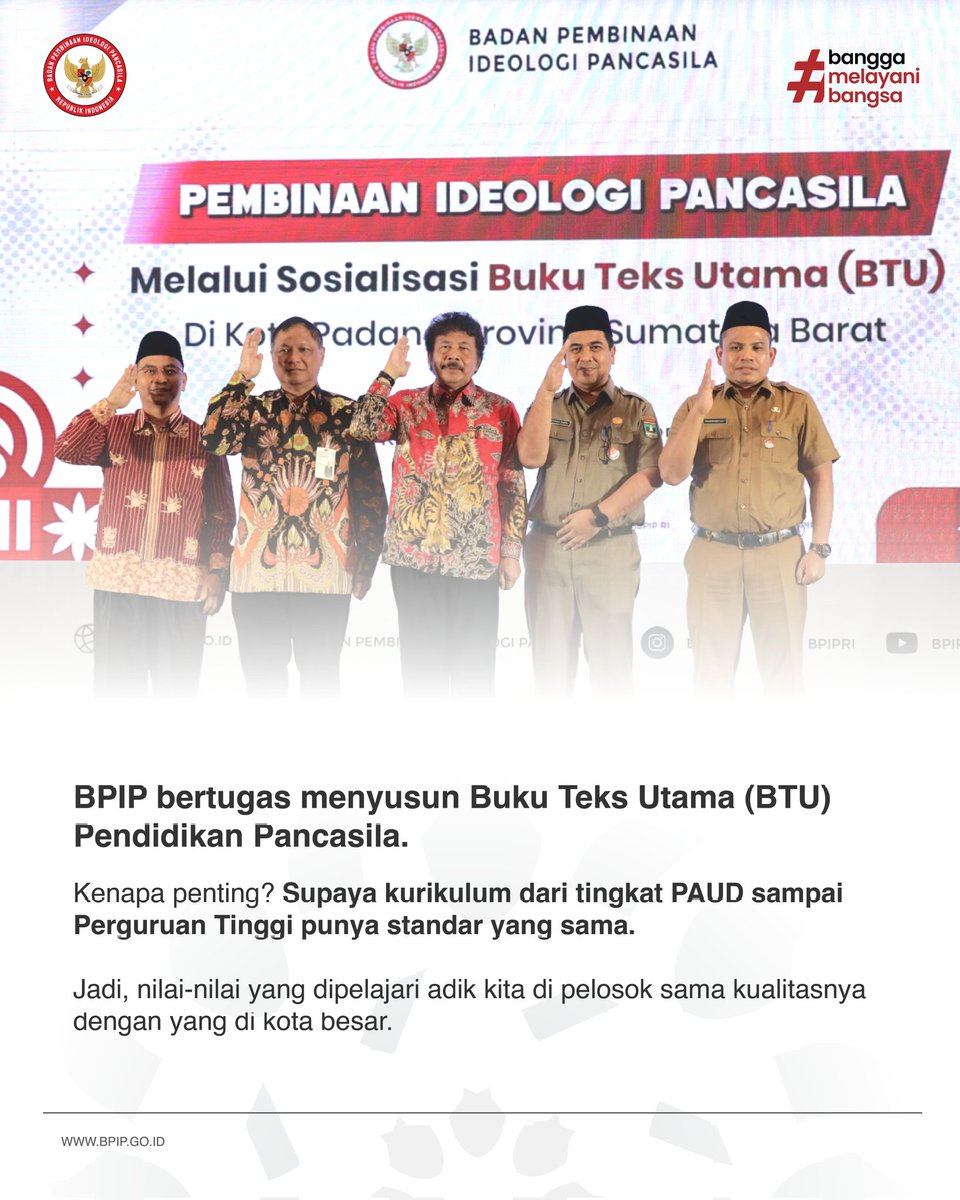 Badan Pembinaan Ideologi Pancasila tweet media
