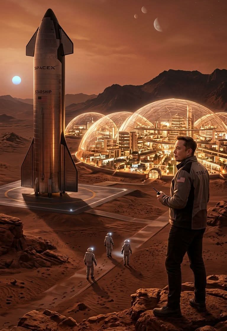 AstronomyVibes's tweet photo. “Mars is the only place in the solar system where it’s possible for life to become multi-planetarian.”

— Elon Musk https://t.co/grAtOJc6rt