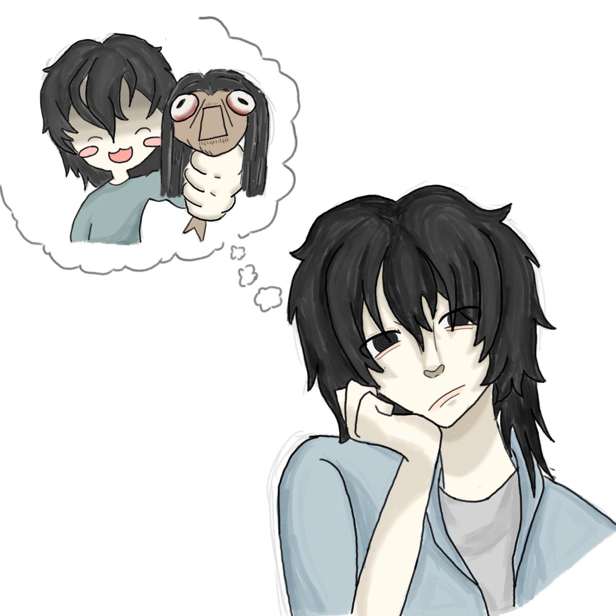 _suguruzsys's tweet photo. Recent art featurinng me n my old mann friend bc i hate him bad https://t.co/MBEBHsWyJz