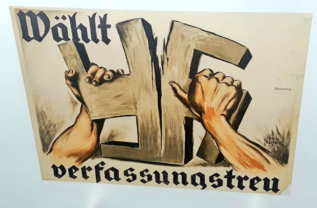 Storch_i's tweet image. Was ich allen Wählerinnen und Wähler in #RheinlandPfalz heute zurufen möchte stand schon in den 30-ern auf einem Wahlplakat: Wählt verfassungstreu ☑ #noafd #nonazis  #rlpWahl #Landtagswahl