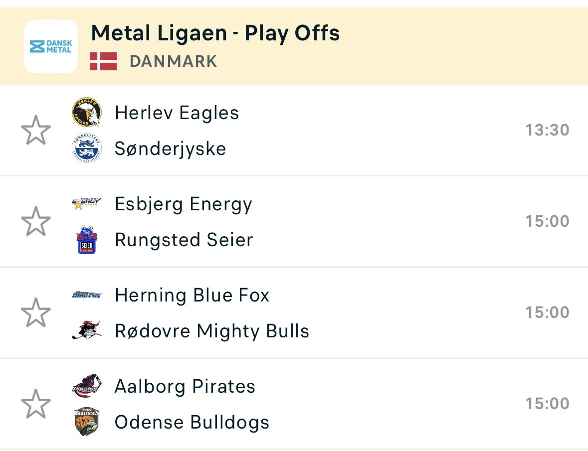 Fire matchbolde. Fire presbolde på specielt Esbjerg, Aalborg og Sønderjyske der drømmer om meget mere end sommerferie den 22. marts. Uhyre spændende søndag i de danske skøjtehaller #isdk #metalligaen