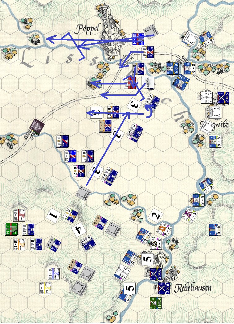 1440 プロイセン軍移動フェイズ
移動計画