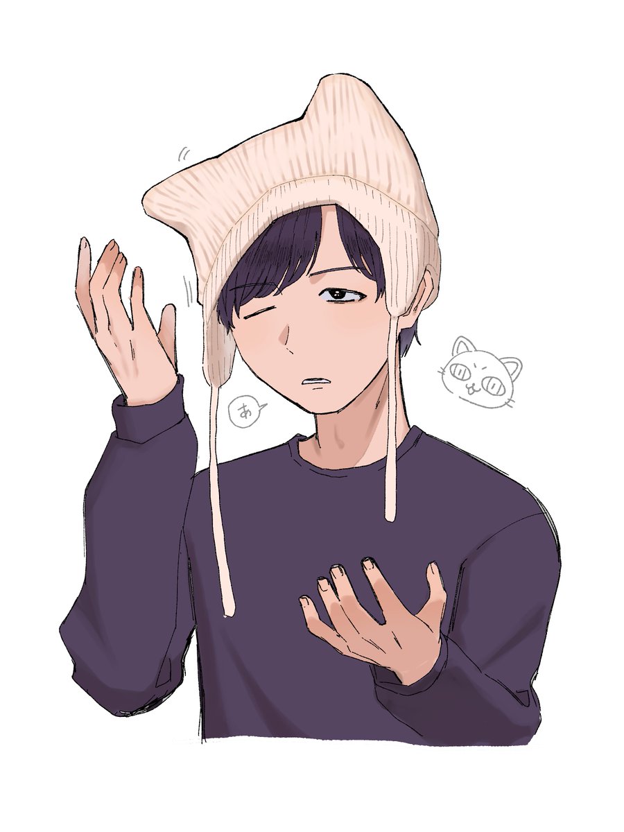 hanakabuto's tweet photo. 猫耳ニット帽 https://t.co/No54IjRaxq
