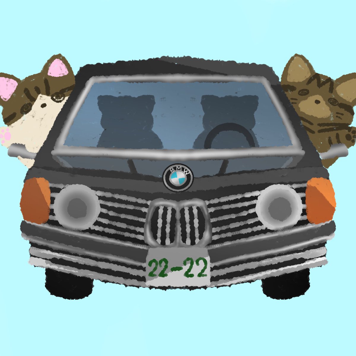 MHina210's tweet photo. わが家の猫ちゃんと車です！
#BMW #アルピナ https://t.co/qlFGAEyufx