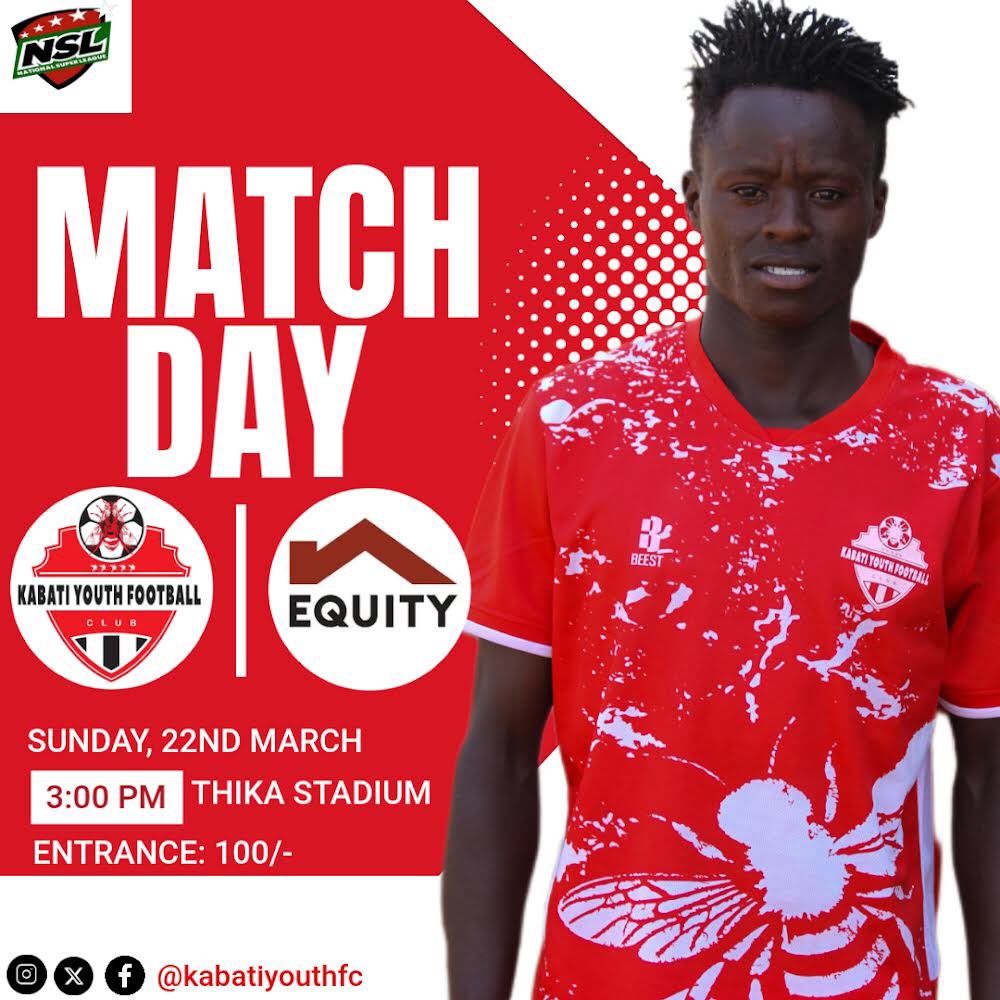 kabatiyouthfc's tweet photo. Match Day

🆚 Equity Fc
🏟️ Thika Stadium 
⏱️ 3PM

🐝🐝

#Thebees https://t.co/q88gK5YJxI