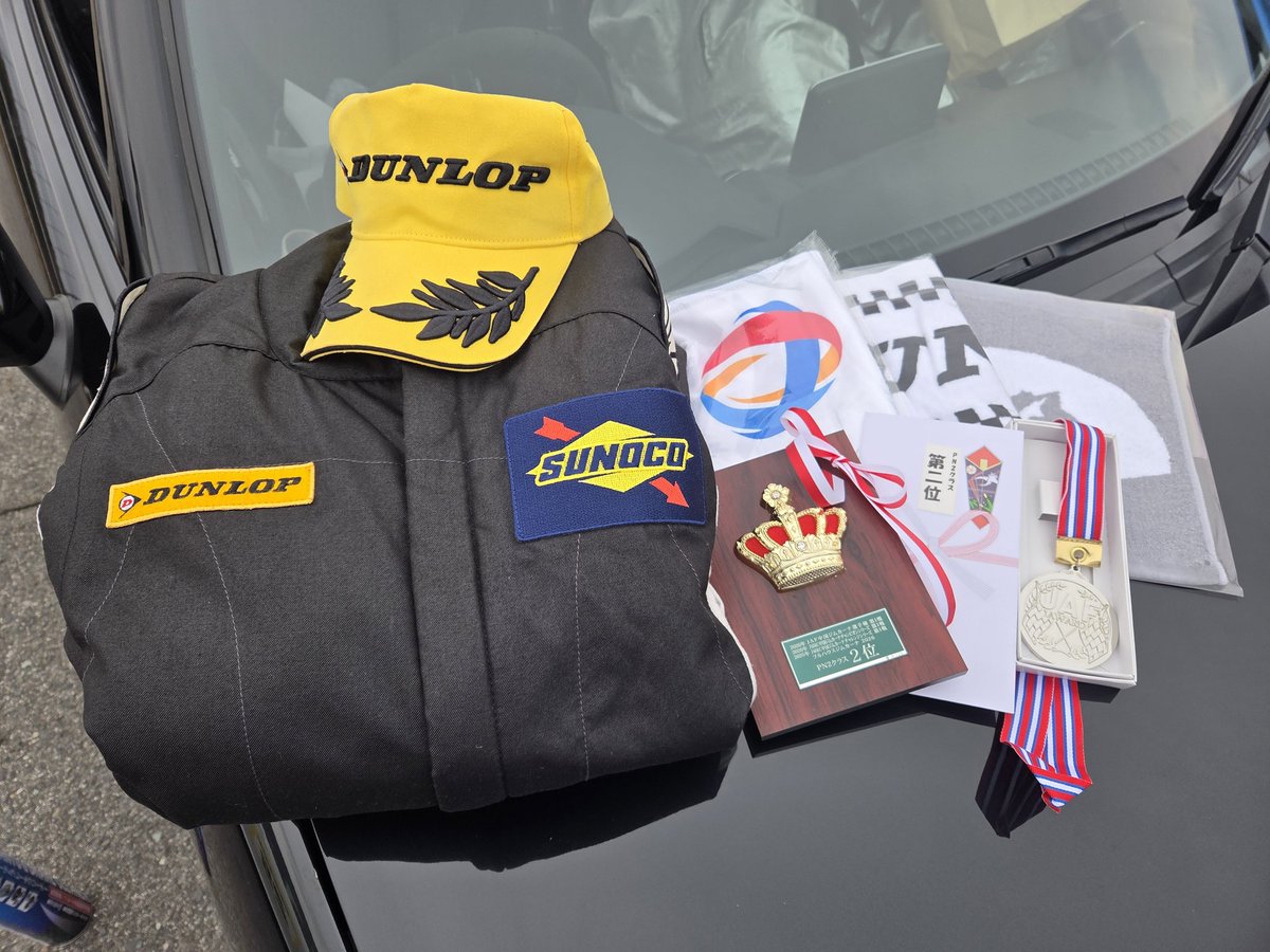 JAF中国ジムカーナ選手権第1戦　タカタ　PN2クラス2位でした！
1本目を0.2秒差の2位で折り返し逆転を狙いましたが、痛恨のパイロンタッチで撃沈、、嬉しさよりも悔しさが大きいので2戦目は優勝出来るよう頑張ります！
#SUNOCO
#DUNLOP
#GarageTAPS