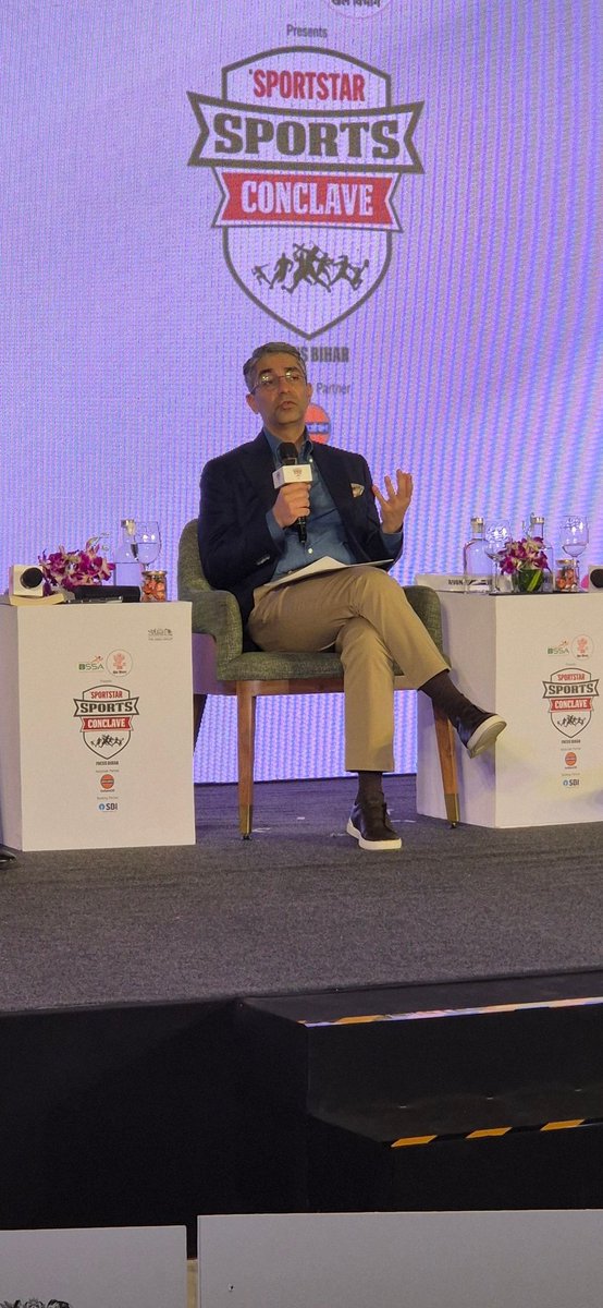 lav_narayanan's tweet photo. My self worth is about a lot more than just that gold medal. I am more than my Olympic gold. 

What a fantastic statement from @Abhinav_Bindra at the #SportstarConclave in Bihar. 

@sportstarweb https://t.co/EbaJbrPuOX