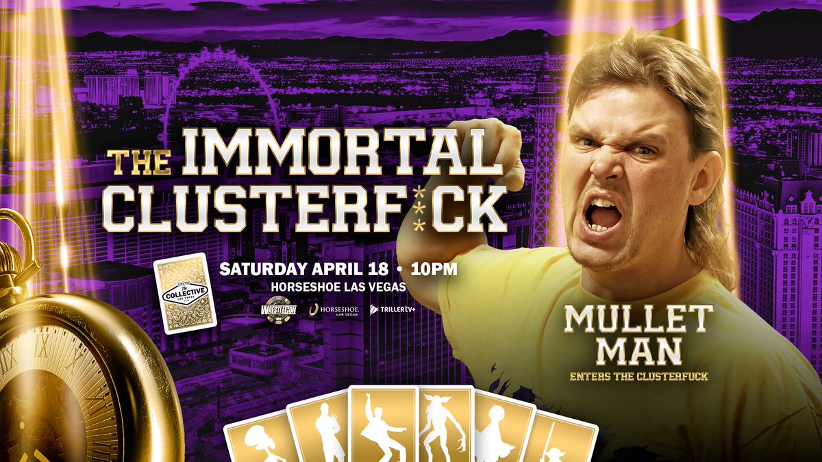 GCWrestling_'s tweet photo. *CLUSTERF*CK UPDATE*

4 More Entrants:
TOMBSTONE JESUS
MULLET MAN
TARA ZEP
KJ ORSO

Plus:
RICKY SOSA
Starman
Santana Jackson
Nate Webb
Vipress
Human Tornado
Mr Insanty Toby Klein
Slade
Krule
+more

Get Tix:
https://t.co/O9Sccw2aXi

Watch LIVE on @Triller_TV+
Sat 4/18 - 10PM PT https://t.co/F8H7Sd2R0U