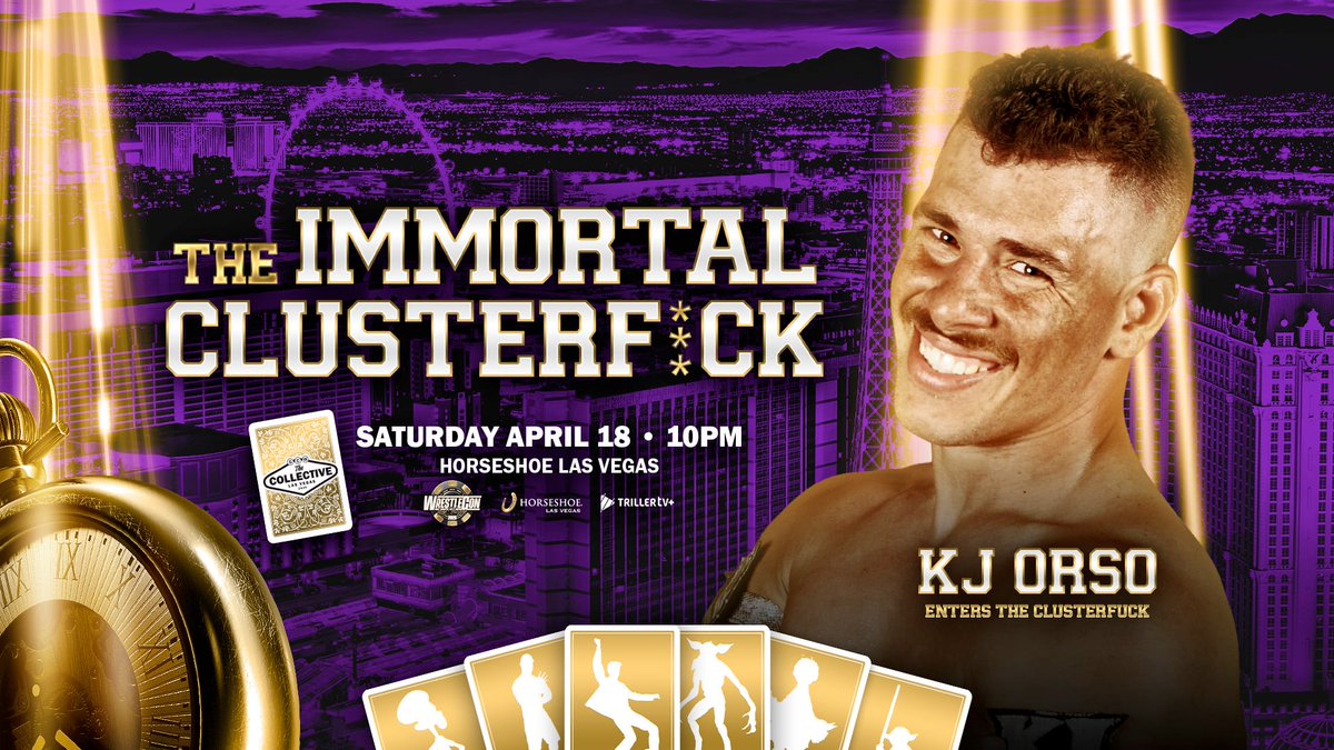 GCWrestling_'s tweet photo. *CLUSTERF*CK UPDATE*

4 More Entrants:
TOMBSTONE JESUS
MULLET MAN
TARA ZEP
KJ ORSO

Plus:
RICKY SOSA
Starman
Santana Jackson
Nate Webb
Vipress
Human Tornado
Mr Insanty Toby Klein
Slade
Krule
+more

Get Tix:
https://t.co/O9Sccw2aXi

Watch LIVE on @Triller_TV+
Sat 4/18 - 10PM PT https://t.co/F8H7Sd2R0U