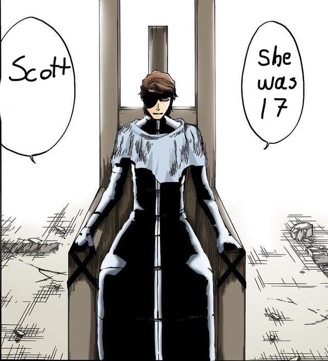 EdwinChair's tweet photo. “OMG IS THAT SOSUKE AIZEN?”
“Kyoka Suigetsu, She’ll always be 17, Scott”
“GOD DAMNIT” https://t.co/fDFkWa6DYx