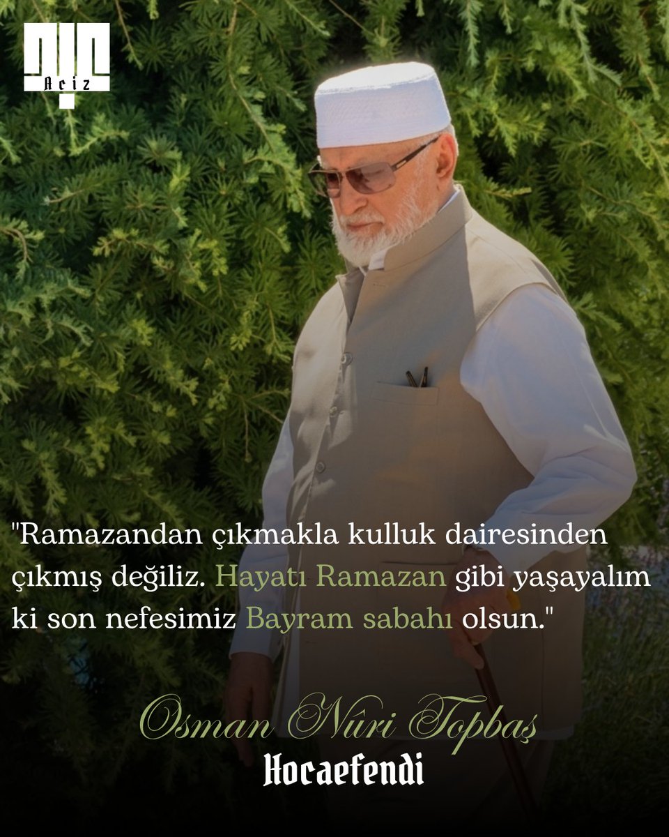abdiaciz1942's tweet photo. "Ramazandan çıkmakla kulluk dairesinden çıkmış değiliz. Hayatı Ramazan gibi yaşayalım ki son nefesimiz Bayram sabahı olsun." https://t.co/QKxjPM4prd