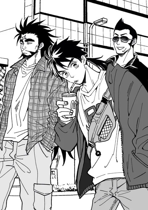 洋服とか着てるの見たいんだけど絶妙にダサそうだし甚壱さん似合わないし信朗さん絶対レザーとか着てる 