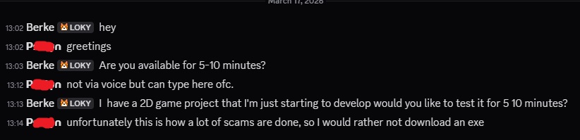 mbgureltol's tweet photo. @discord_support @discord @discord_support @discord The hacker is trying to spread the malware further. I really need your help to protect my friends and social circle since 2017. Please see my DMs for more details. https://t.co/I4sVMdGqUA