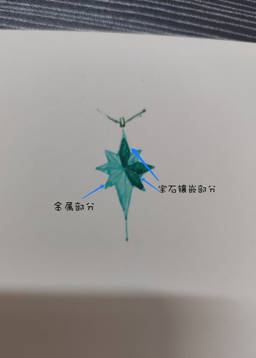 其实应该是八个角都做成宝石样式的，但乙方好像理解成字面意思了