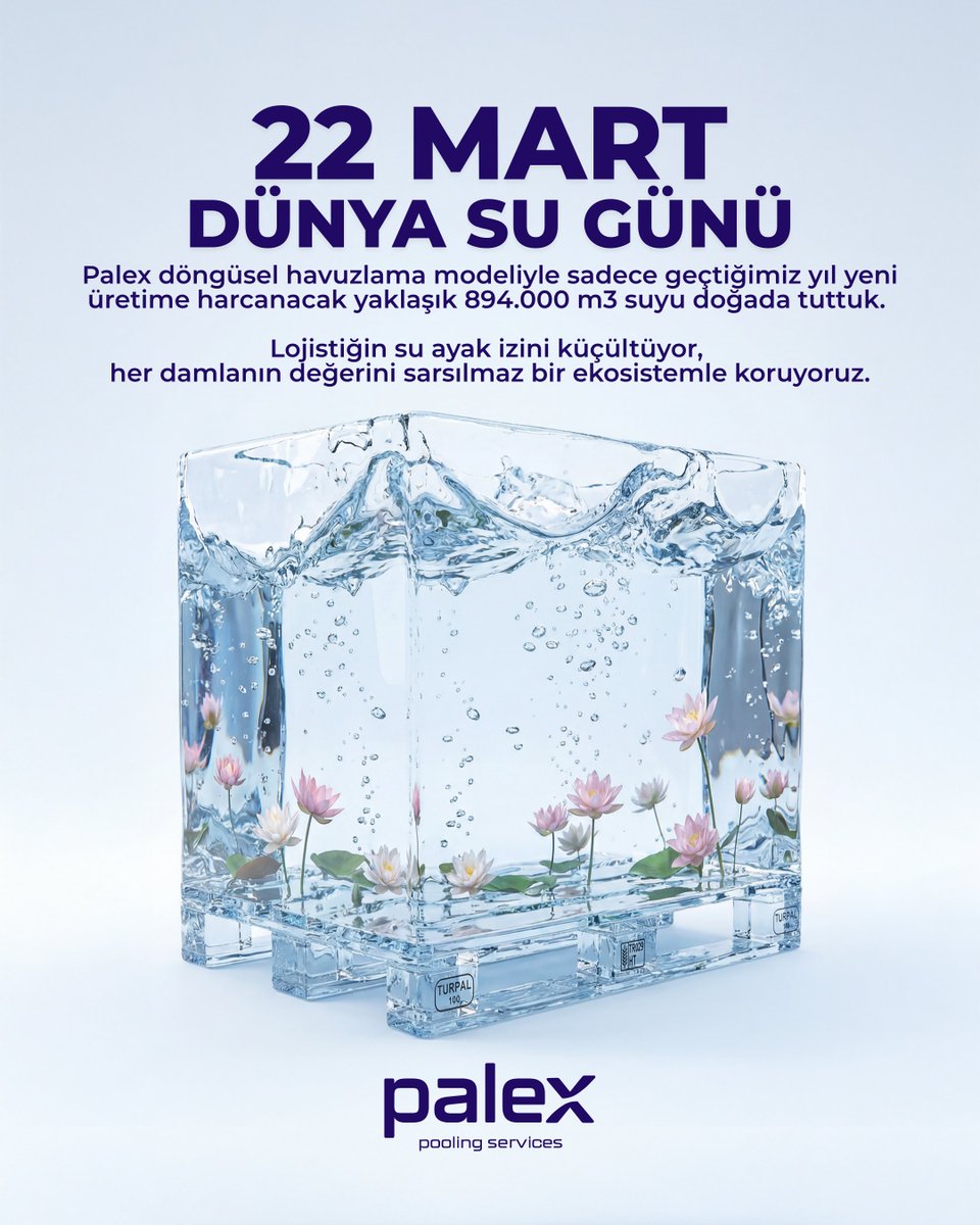 Palex_TR's tweet photo. Kaynağından aldığı ilhamla geleceği dönüştüren tüm paydaşlarımızın 22 Mart Dünya Su Günü kutlu olsun.

#Palex #DünyaSuGünü #SuAyakİzi #DöngüselEkonomi #Sürdürülebilirlik #Lojistik https://t.co/CtmZV37xXD