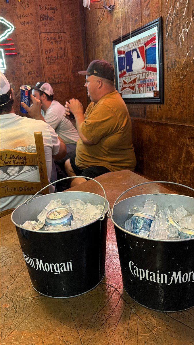 RickTickler69's tweet photo. Just bought the table a bucket. #bosh https://t.co/yzA6MXqndO